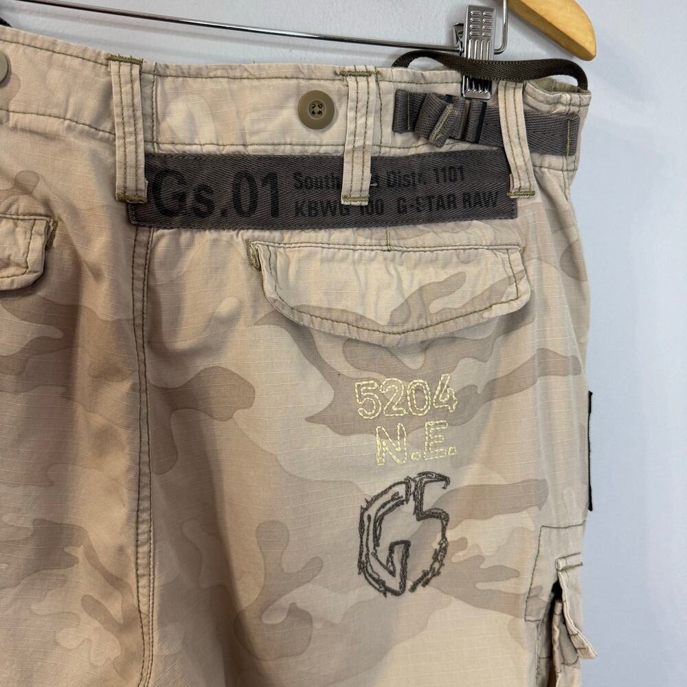 G star Sniper Battle Cargo pant Combat Camo Multi Pockets Military Sz 33 - Picture 13 of 16